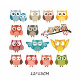 HULIANFU Iron on Cute Animal Patches Set for Clothing DIY T-shirt Applique Vinyl Unicorn Heat Transfer Clothes Stickers Thermal Press T