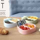 HULIANFU Plates For Food Creative Shape Lazy Snack Bowl Plastic Double Layers Snack Storage Box Bowl Lazy Fruit Plate Bowl Artifact Plate