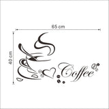 HULIANFU Kitchen Wall Stickers Vinyl Wall Decals for Kitchen English Quote Home Decor Art Decorative Stickers PVC Dining Room For Bar PVC