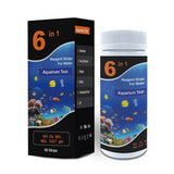 HULIANFU T84E Premium Test Strips 6 in 1  Swimming Pool Aquarium  for Total Hardness Total Alkali  PH Nitrate  Chlorine Nitrite