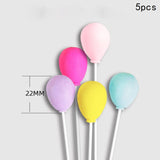 HULIANFU Soft Clay Number Balloon Cake Birthday Topper 1st Birthday Party Decorations Kids Baby Shower Girl  Happy Birthday Cake Topper