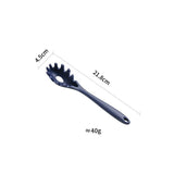 HULIANFU Silicone Pasta Noodle Spoon Pasta Scoop Colander Noodle Spaghetti Ladle Slot Spoon Heat-Resistant Tableware Kitchen Gadget