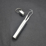 HULIANFU Stainless Steel Toothpick Set Metal Flossing Tools With Portable Toothpick Holder Outdoor Household Travel Seal Storage