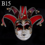 HULIANFU Newly High-end Venetian Masquerade Mask Mask Europe and The United States Halloween Clown Mask Show Supplies