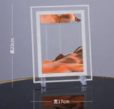 HULIANFU Moving Sand Art Picture Round Glass 3D Deep Sea Sandscape In Motion Display Flowing Sand Frame Sand Painting