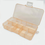 HULIANFU New 10 Slots Cells Colorful Portable Jewelry Tool Storage Box Container Ring Electronic Parts Screw Beads Organizer Plastic Case