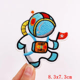HULIANFU Mushroom Applique Embroidered Patches On Kids Clothes DIY Iron On Patches Cartoon Patches For Clothing Stickers Animal Badges