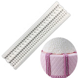 HULIANFU Pearl Rope Wave Flower Gemstone Shape Cake Side Lace Silicone Sugarcraft Mold Fondant Cake Decorating Tools