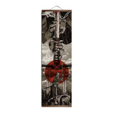 HULIANFU Japanese Samurai Ukiyoe Tiger Canvas Poster Pictures for Living Room Home Decor Painting Wall Art with Solid Wood Hanging Scroll