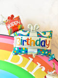 HULIANFU New large cake gift box donut popcorn shape aluminum film balloon wedding celebration birthday party scene decoration