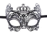 HULIANFU Male Female Phantom Gold Skull Venetian Metal Costume Masquerade Party Mask Laser Cut Halloween Prom Cosplay Wedding Ball Masks