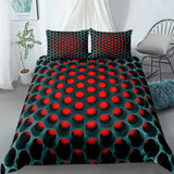 HULIANFU New Fashion 3D Dense Hole Pattern 2/3Pcs Duvet Cover Set 3D Duvet Cover With Pillow Case 3D Bedding Sets
