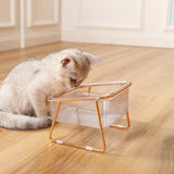 HULIANFU Non-Slip Pet Bowls For Cats Food Cat Water Bowl Double Cat Bowl Dog Bowl Pet Feeding Cat Dogs Feeder Protection Cervical