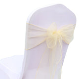 HULIANFU Wedding Decoration Organza Chair Sashes Bow For Party Christmas Halloween hotel Chair Decoration Supplies(Pack of 50pcs  pink)