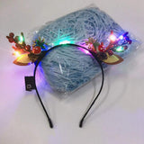HULIANFU 2023 Luminous Elk Antler Headband Christmas Concert Forest Branch Deer Ear Headgear Hair Accessories Scenic Stage Show Photo Props