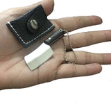 HULIANFU Mini Fold Knife Keychain Stainless Steel Portable Household Fruit Knife Tools Camping Hiking Outdoor Knife Key Pendant