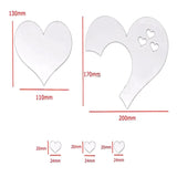 HULIANFU New 1Pcs Wall Sticker 3D Mirror Acrylic Self Adhesive Modern Heart Shape Poster TV Background Ceiling Wall Decoration DIY Decor