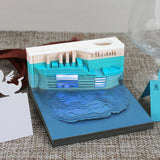 HULIANFU Omoshiroi Block 3D Memo Pads Novelty Famious Movie Building Harry Design New Year Christmas Gift