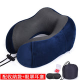 HULIANFU U Shaped Memory Foam Neck Pillows Soft Travel Pillow Massage Neck Pillow Sleeping Airplane Pillow Cervical Healthcare Bedding
