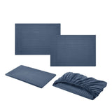 HULIANFU Simple Queen King Size Bed Sheet Sets Stripe Bedding Sets Luxury Bed Linens Bed Sheets And Pillowcase For Single Double Bed