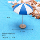 HULIANFU Ocean Beach Style Miniatures Artificial Sunshade Umbella Chair Anchor Micro Landscape For Garden Pastoral DIY Accessories Decor