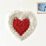 HULIANFU new product roses artificial flower wall wedding decoration rose flower Heart-shaped pendant