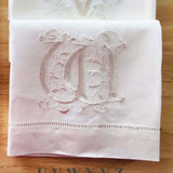 HULIANFU Letters Embroidery  Table Napkin  White Wedding Party Holiday  Decorative  Towel  Rectangular  Hand Towels