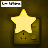 HULIANFU Sensor Control Mini Star Moon LED Light EU/US Plug Night Lamp for Bedside Lamp Baby Bedroom Children  Room Sleeping Decoration