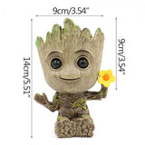 HULIANFU Strongwell Home Decoration Flower Vase Miniature Model Succulent Flower Pots Desktop Display Figurines Baby Groot Artware Gifts