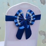 HULIANFU Royal Chair Sashes Set Flower Free Fasten Bowknot Celebration Adjustable Birthday Bow Cover Wedding-celebration Multi-color