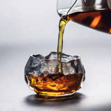 HULIANFU Liuli Cup Crystal Glass Master Cup Wholesale Frozen Burning Tea Cup Heat-resistant Pressure Hand Coaster Tea Cup