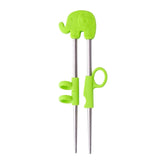 HULIANFU Reusable Stainless Steel Cute Portable Chopsticks For Kids Learning Training Chopsticks Food Sticks Learner Kids Enlightenment