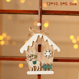 HULIANFU Wooden Christmas Door Wreath Oranments Wall Xmas Dec Merry Christmas Decor For Home  Happy New Year Naviidad Door Wreath