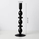 HULIANFU Nordic Glass candle holders romantic Dinner home decoration candlestick for birthday wending candle holder wax portavelas decor