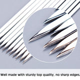 HULIANFU Skewers for Barbecue Reusable Grill Stainless Steel Skewers Shish Kebab BBQ Camping Flat Forks Gadgets Kitchen Accessories Tools