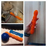 HULIANFU Pet Dog Chew Toy For Aggressive Chewers Treat Dispensing Rubber Teeth Cleaning Toy Squeaking Rubber Dog Toy