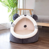 HULIANFU Warm Cozy Pet Bed Dog &amp; Cat Beds House Winter Sleeping Bag Portable Indoor Nest Puppies Tent with Removable Cushion Collapsible