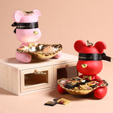HULIANFU Violent bear statue Tidy Bear Statue With Metal Tray Storage Keys, Candy, Friut Home Ornaments Decoration Table Room Decorations