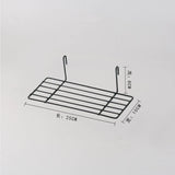 HULIANFU Nordic Home Wall Decoration Iron Grid Decor Photo Frame Postcards DIY Wall Art Display Mesh Storage Shelf Organizer Rack Holder