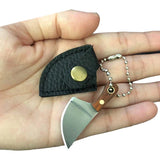 HULIANFU Mini Fold Knife Keychain Stainless Steel Portable Household Fruit Knife Tools Camping Hiking Outdoor Knife Key Pendant