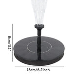 HULIANFU Mini Solar Power Water Fountain Garden Pool Pond Outdoor Bird Bath Floating Water Fountain Pump Patio Landscape Pond Decoration