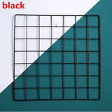 HULIANFU Nordic Home Wall Decoration Iron Grid Decor Photo Frame Postcards DIY Wall Art Display Mesh Storage Shelf Organizer Rack Holder