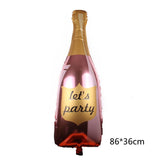 HULIANFU Large Wine Glass Wine Bottle Foil Balloon Party Supplies Round Beer shape ballon Celebrate victory birthday wedding party