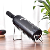 HULIANFU Wine Rack Display Bottle Beer Holder Champagne Stand Drink Shelf Stainless Steel Simple Household Bar Counter Decoration