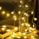 HULIANFU Snowflake LED Light Christmas Decor For Home Hanging Garland Christmas Ornaments Xmas Tree Decor Noel Navidad  New Year