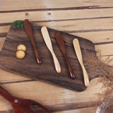 HULIANFU Thick Handle Wooden Butter Knife Marmalade Knife Japan Style Dinner Knives Tabeware With Thick Handle High Quality Knife Style