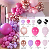 HULIANFU Macaron Pink Balloon Garland Arch Kit Wedding Birthday Party Decoration Kids Globos Rose Gold Confetti Latex Ballon Baby Shower