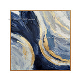 HULIANFU New Design High Quality Hand-painted Modern Golden Oil Painting on Canvas Modern Art Oil Painting for All Kinds of Wall Decor