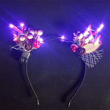 HULIANFU 2023 Luminous Elk Antler Headband Christmas Concert Forest Branch Deer Ear Headgear Hair Accessories Scenic Stage Show Photo Props