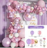HULIANFU Macaron Pink Balloon Garland Arch Kit Wedding Birthday Party Decoration Kids Globos Gold Confetti Latex Ballon Baby Shower Girl